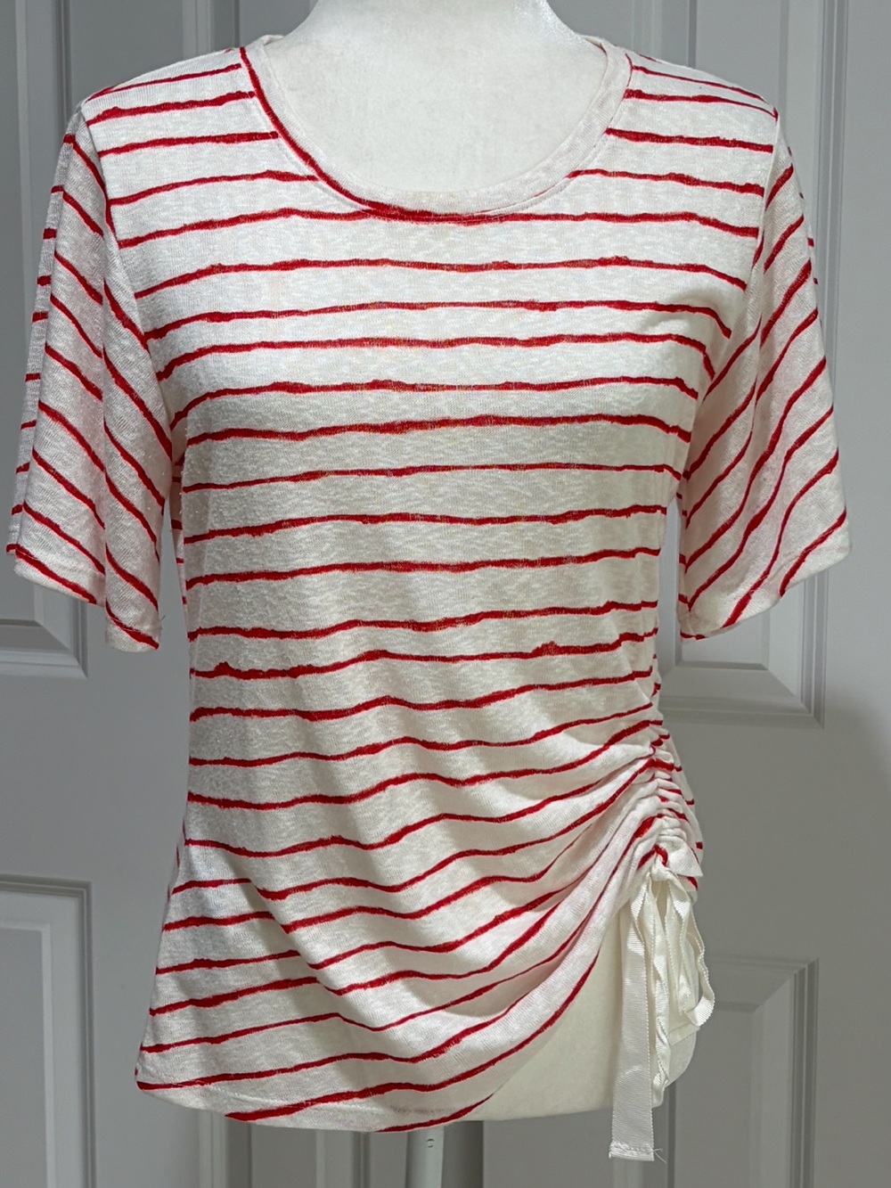 Wit & Wisdom Top Cream/Red Size XS